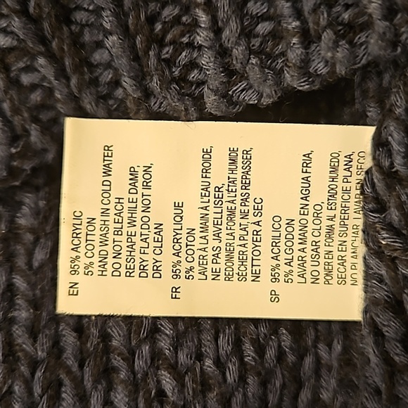 💕RDI💕 Long Sleeve Cowl Neck Pullover Sweater ~ Deep Sea Blue Medium - Picture 8 of 8